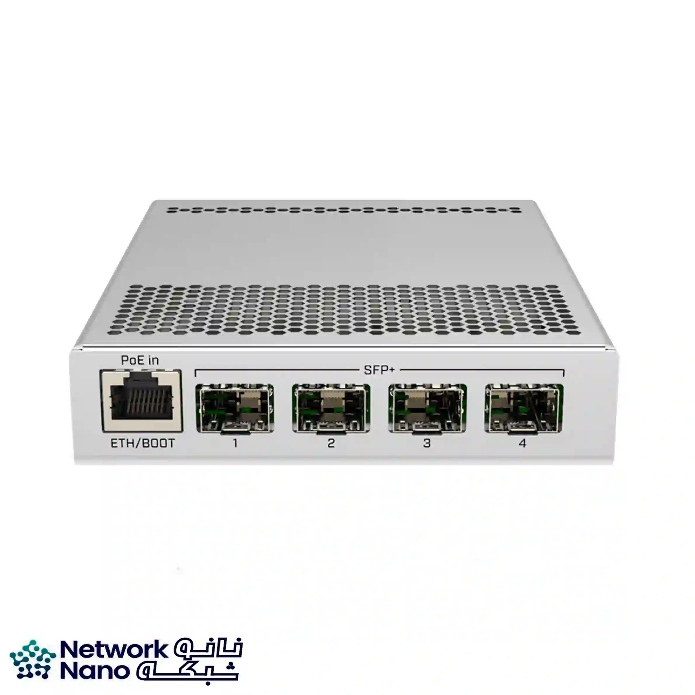 روتر سوئیچ میکروتیک CRS305-1G-4S+IN با طراحی جمع‌وجور و پورت‌های پرسرعت SFP Plus