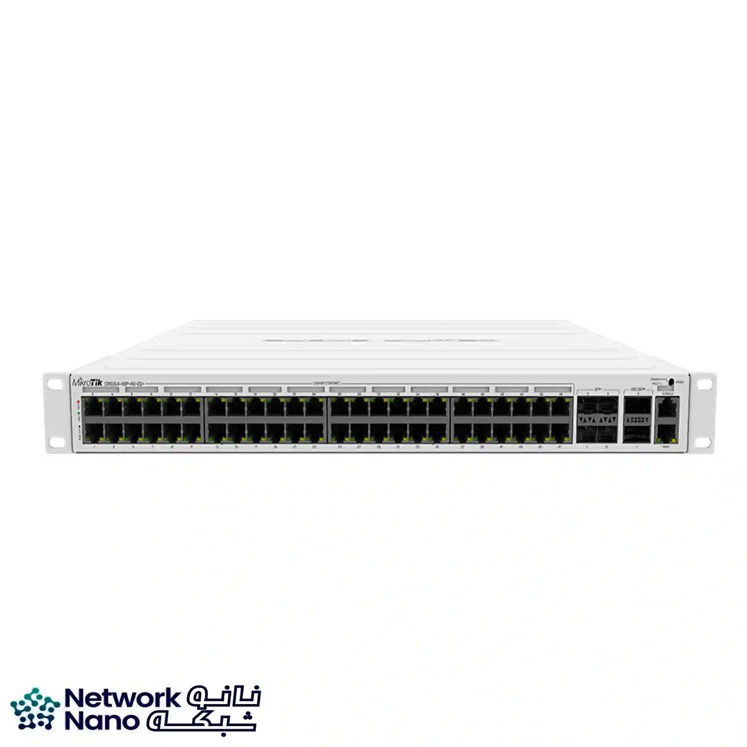 روتر سوئیچ میکروتیک CRS354-48P-4S-2Q+RM با 48 پورت اترنت و طراحی رکمونت