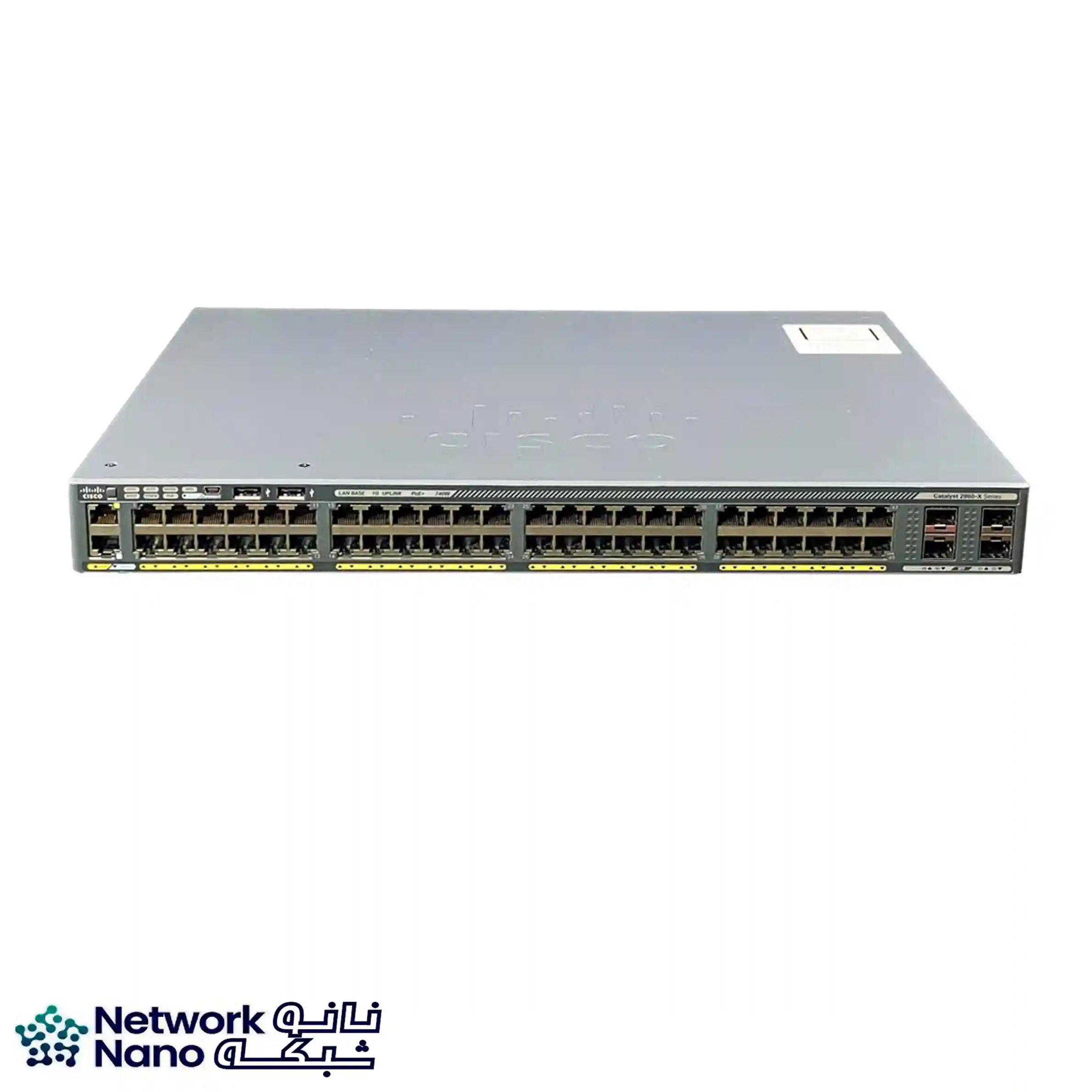 سوئیچ سیسکو WS-C2960X-48FPS-L با 48 پورت گیگابیت PoE+ و پورت SFP