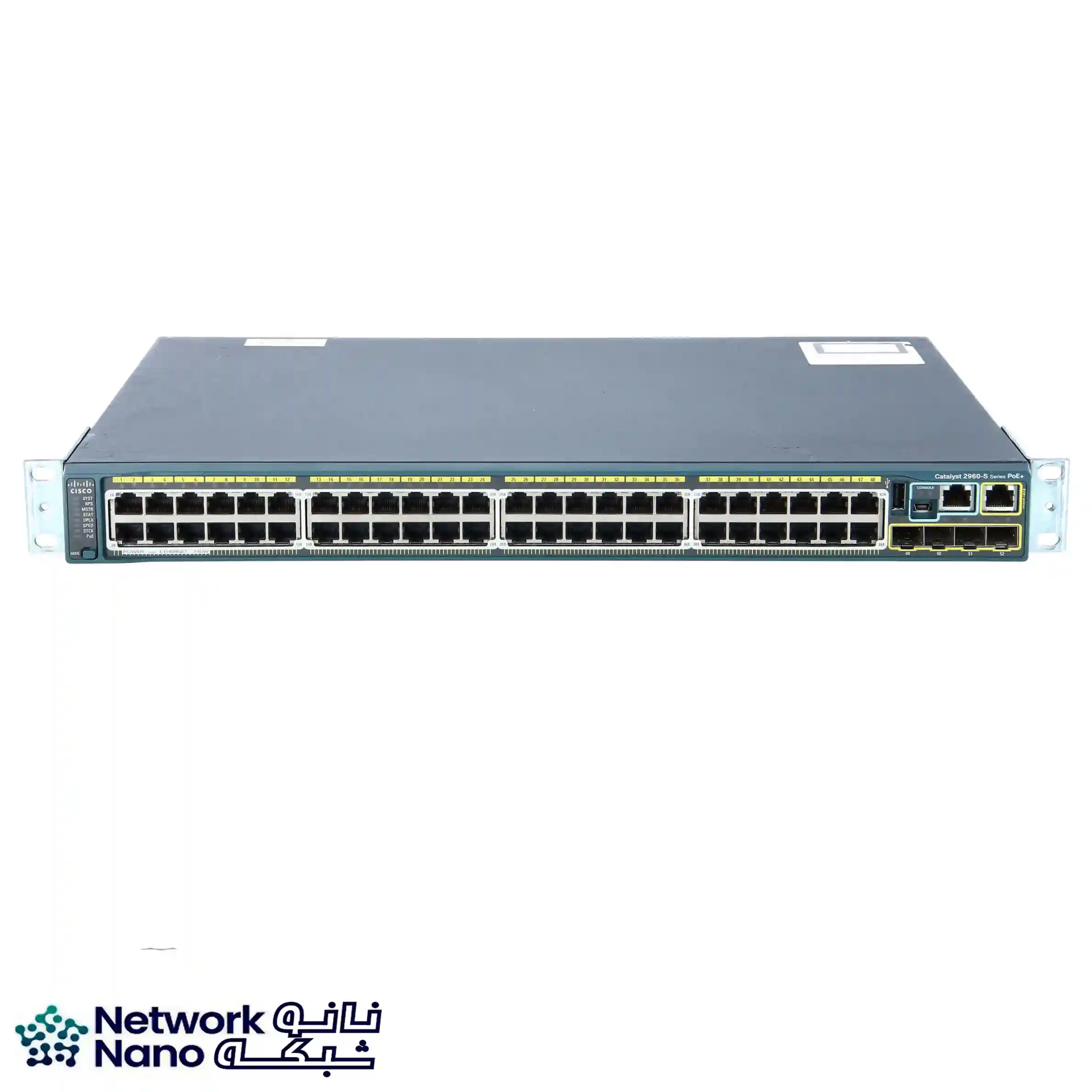 سوئیچ سیسکو WS-C2960S-48FPS-L با 48 پورت گیگابیت PoE و 4 پورت SFP