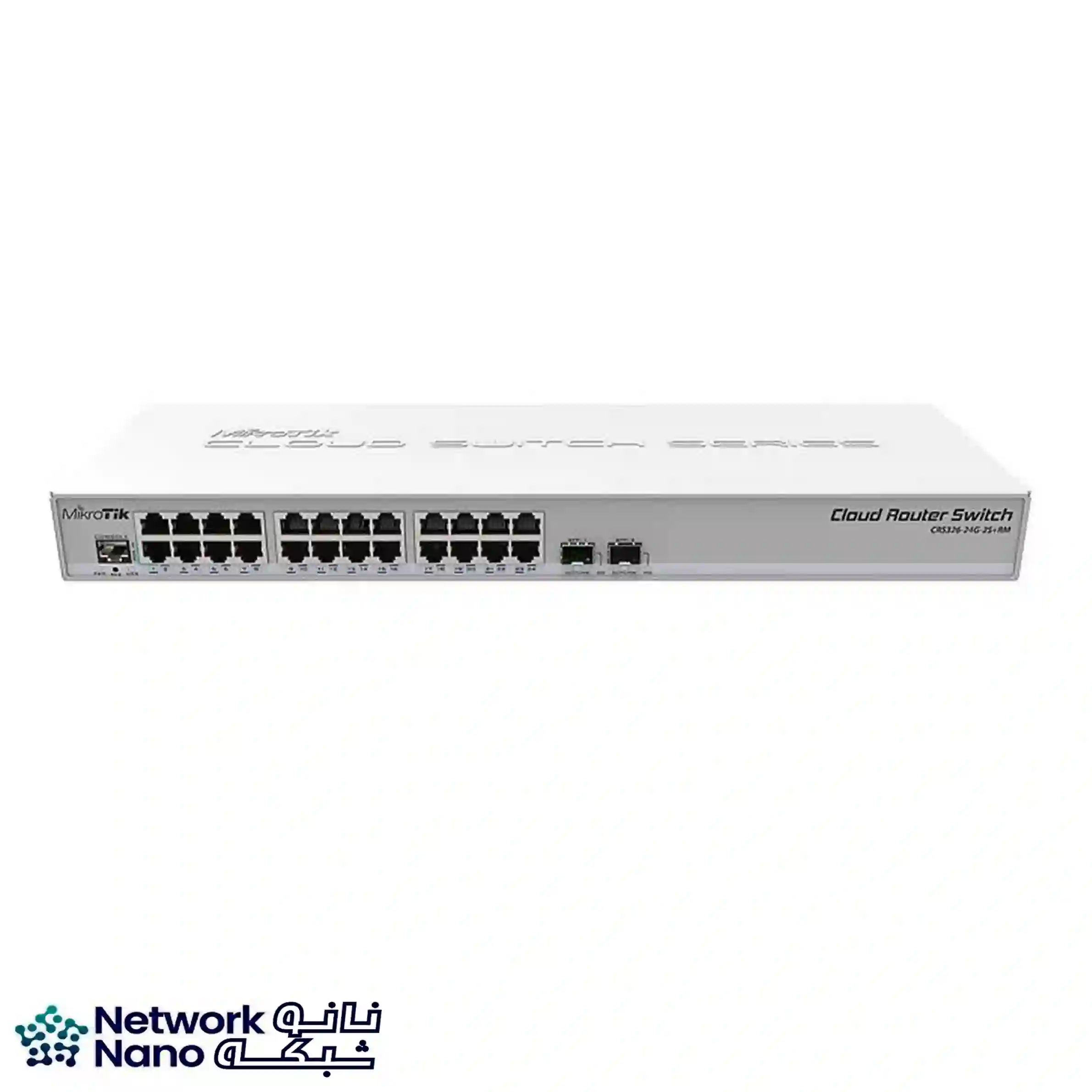 روتر سوئیچ میکروتیک مدل CRS326-24G-2S+RM با 24 پورت گیگابیت و 2 پورت SFP Plus