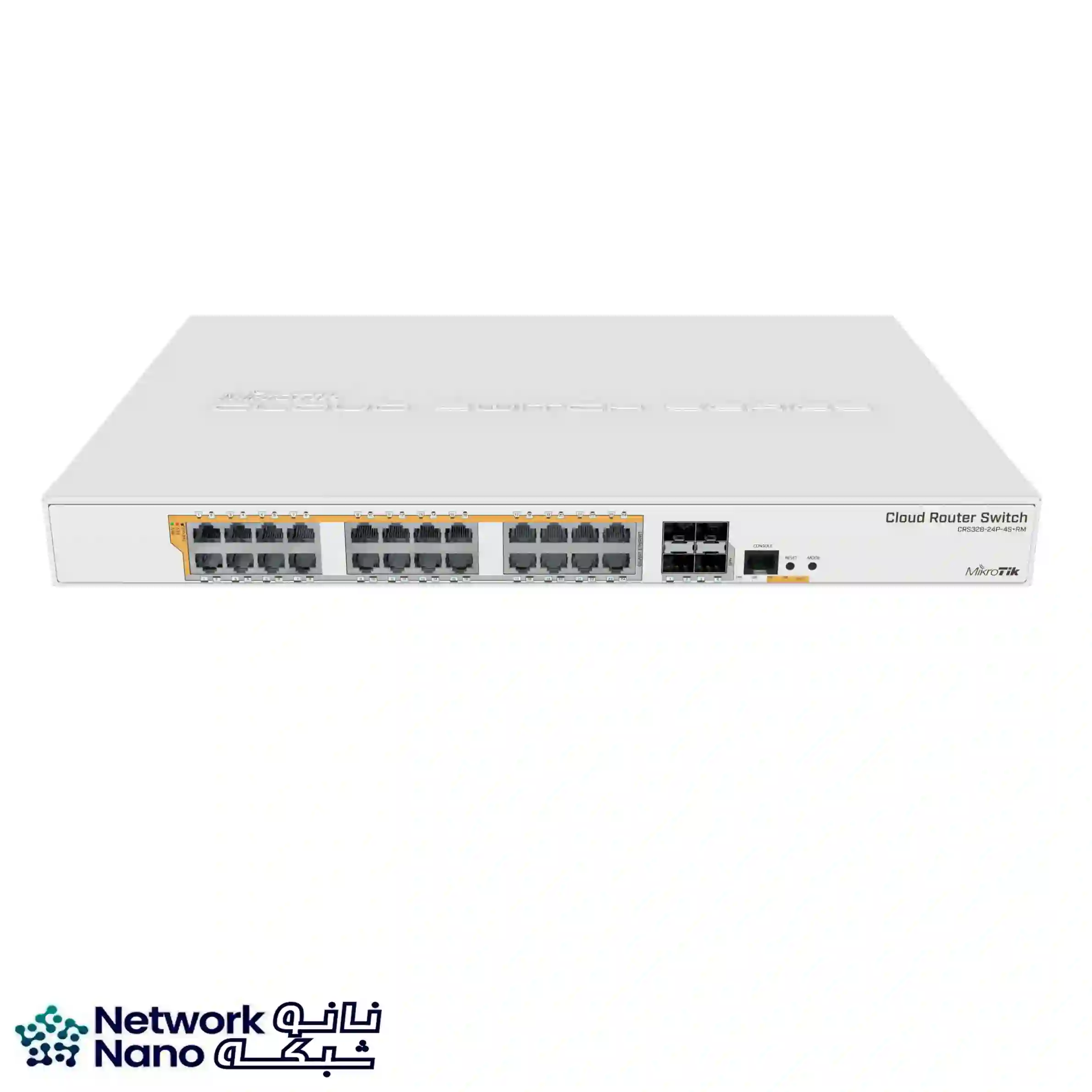 روتر سوئیچ میکروتیک CRS328-24P-4S+RM با 24 پورت گیگابیت PoE و 4 پورت SFP Plus