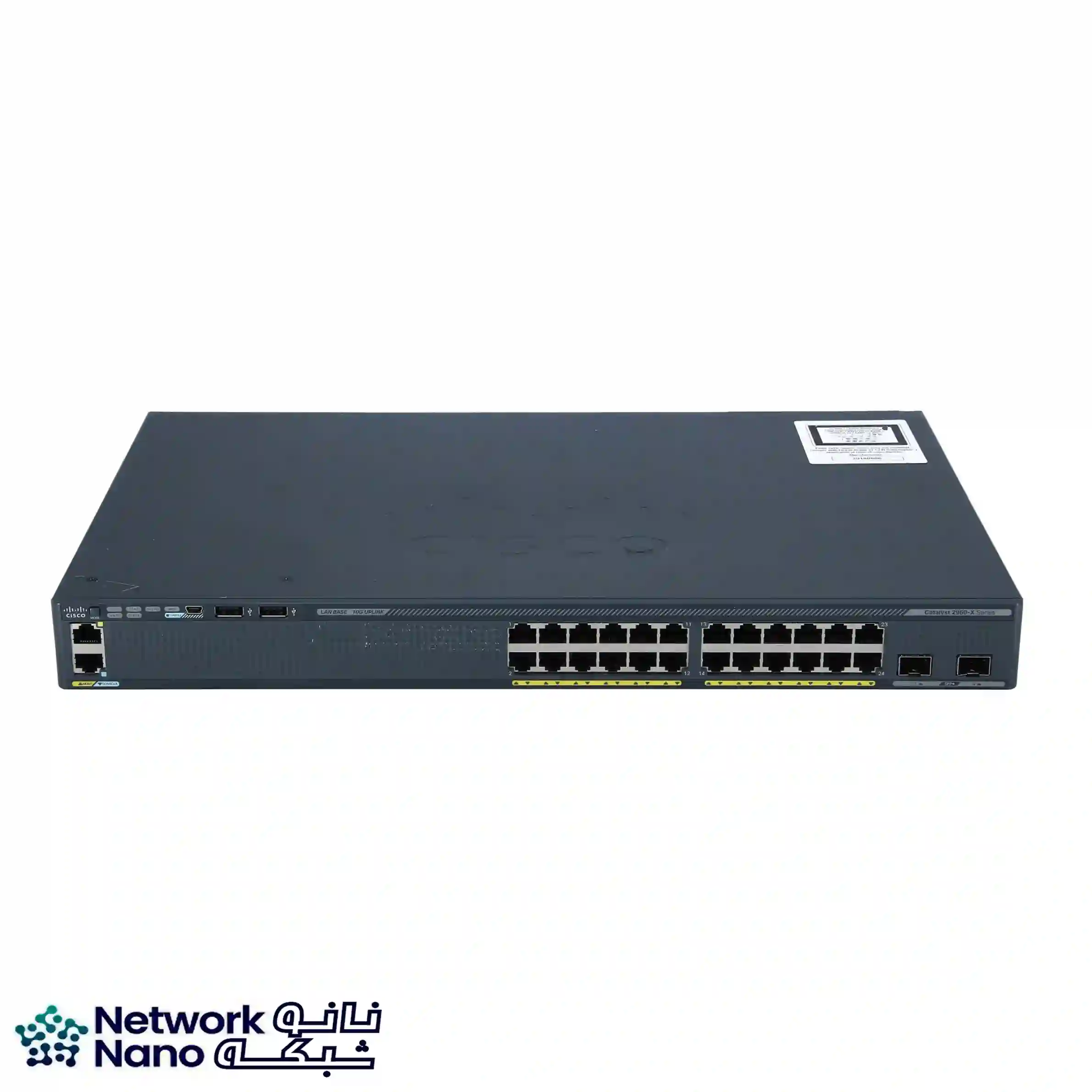 سوئیچ سیسکو WS-C2960X-24TD-L با 24 پورت گیگابیت و 2 پورت +SFP مناسب شبکه سازمانی