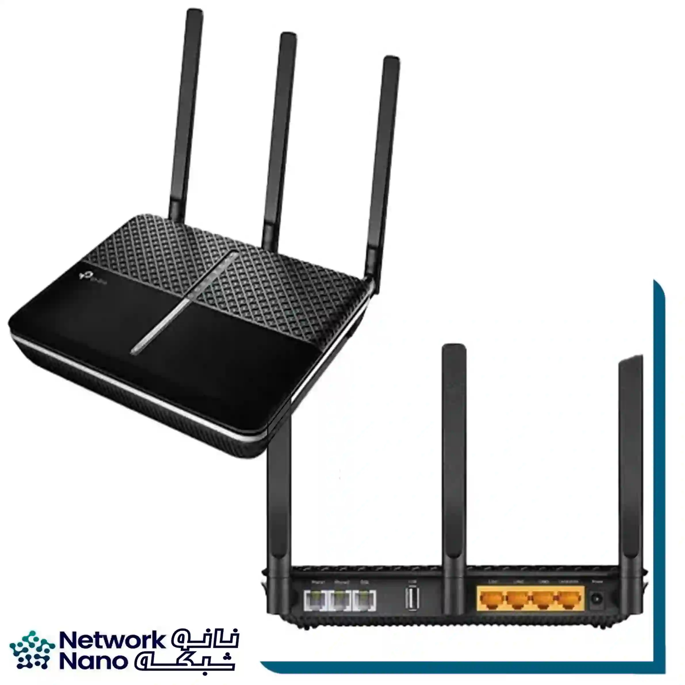 مودم روتر تی پی لینک Archer VR600 با سه آنتن خارجی و پورت‌های گیگابیتی