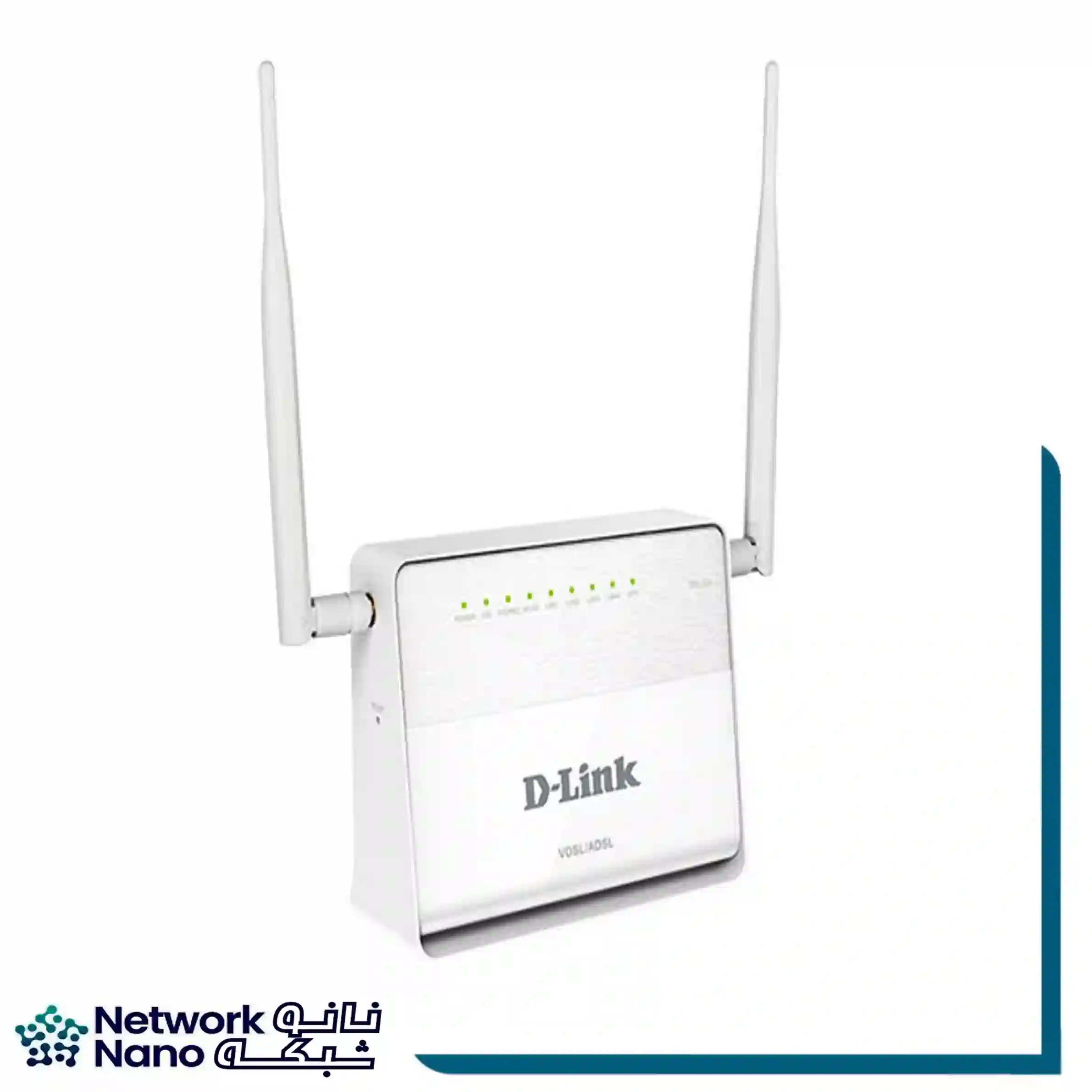 مودم ADSL دی لینک مدل DSL-224 با دو آنتن 5dBi و چهار پورت شبکه